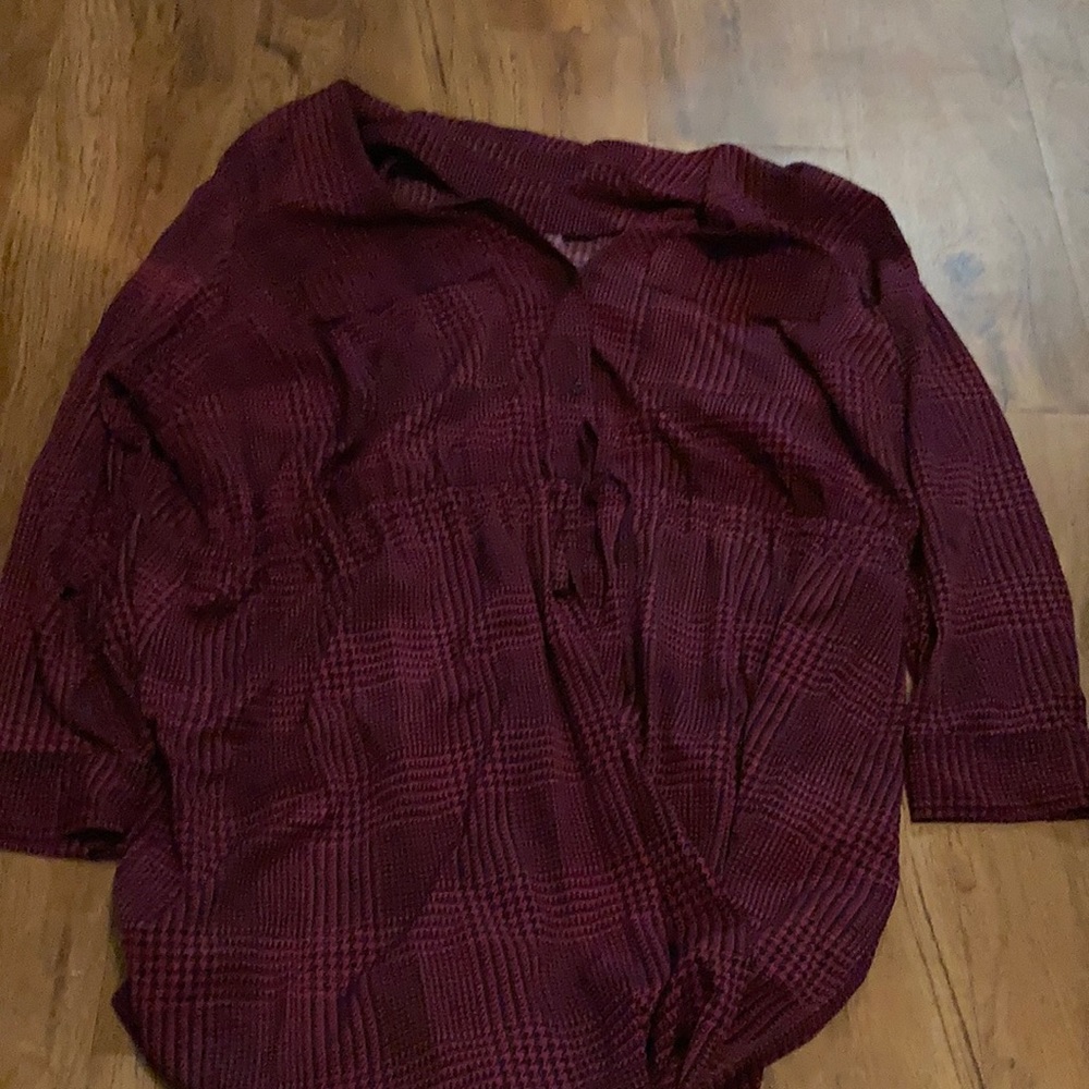 EVRI Plus size 4X Purple and Black Womens Blouse